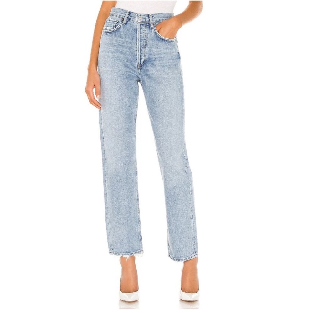 AGOLDE '90s Mid Rise Straight Jean 29" / Size 23 / Snapshot Blue Loose Fit